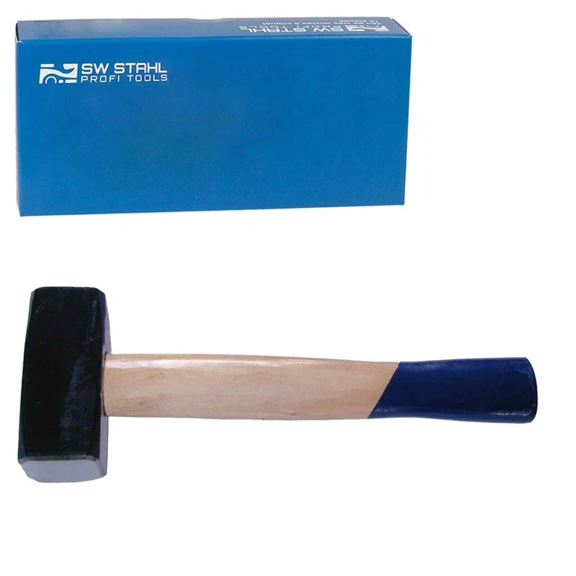 SW-STAHL Massette Marteau à River Serrurier Marteau 1500g 1,5kg Manche en Bois