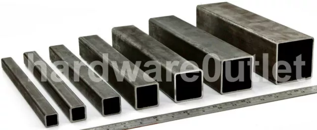 Mild Steel SQUARE BOX Section Pipe Tube Bandsaw Cut & Bespoke Orders Cut to Size