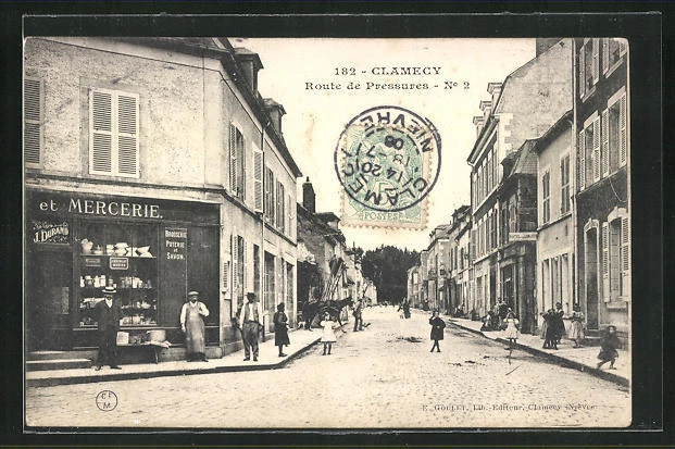 CPA Clamecy, Route de Pressures, No.2