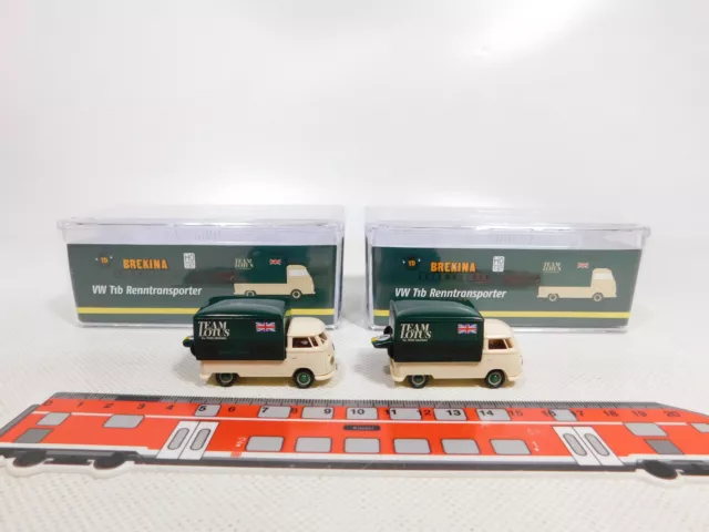 DP174-0,5 #2x Brekina H0 1:87 32456 Modèle Camion VW T1b Équipe Lotus Box