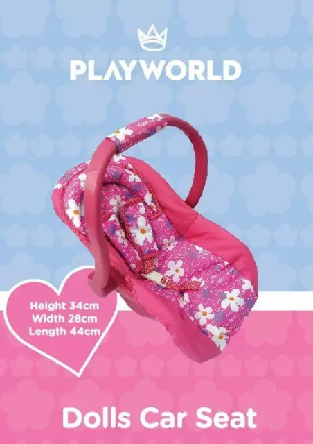 PLAYWORLD DOLLS CAR SEAT PINK ART64746 from Tates Toyworld