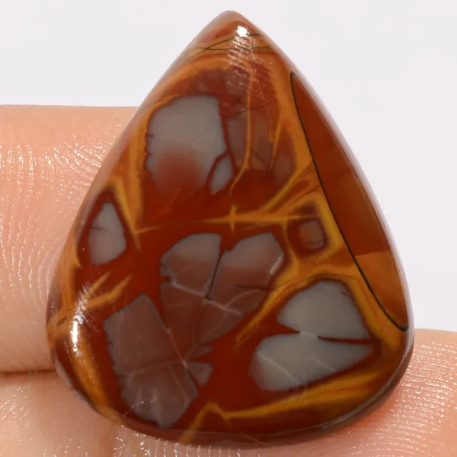 Natural Noreena Jasper Pear Cabochon Loose Gemstone 20.5 Ct. 23X20X5 mm GC-35764