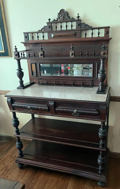 Old English antique sideboard buffet server