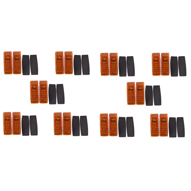 20Pcs Car  Turn Signal Light Indicator Repeater Lamp Cover Yellow for  W124 C9Z9