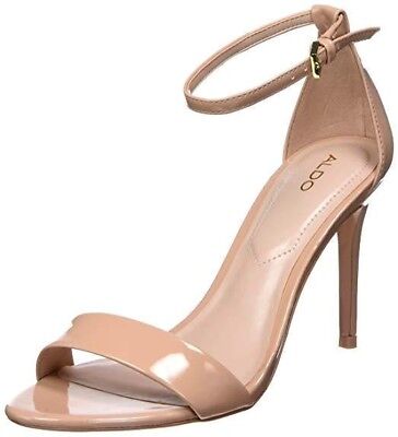 RRP £ 70 Aldo ROSE GOLD SANDALO CON TACCO MISURA UK 7 40 