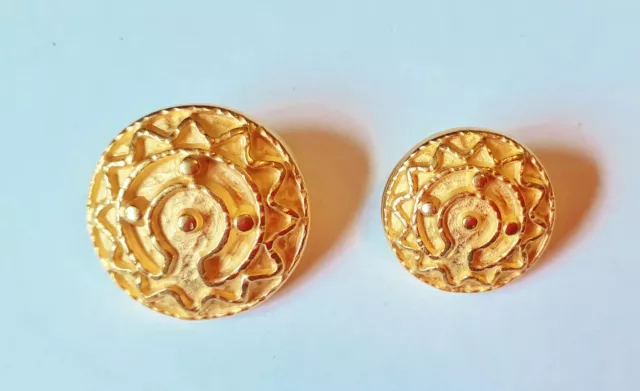 6 Metal gold tone Bling Blazer / coat shank buttons 25 or  20mm