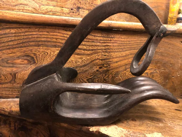 Vintage Carved Wooden Hand Wine/Bottle Holder, African?