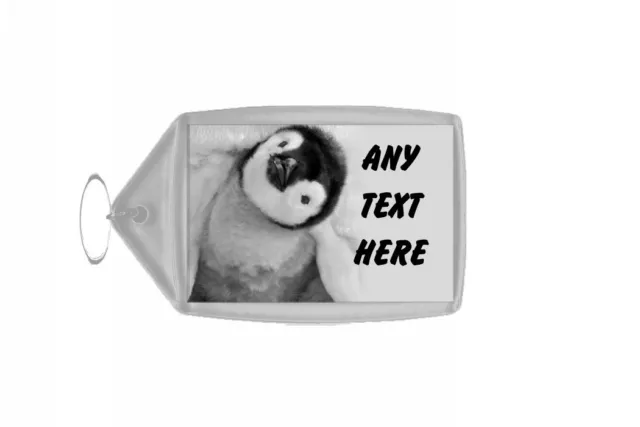 Cute Penguin Personalised Keyring