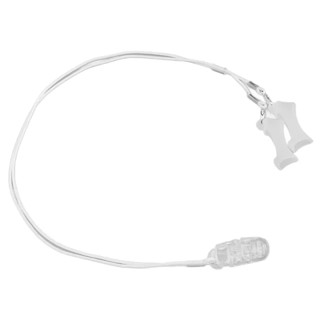 Audífono (binaural) con clip para prevenir la pérdida de cordón blanco audífono elegante
