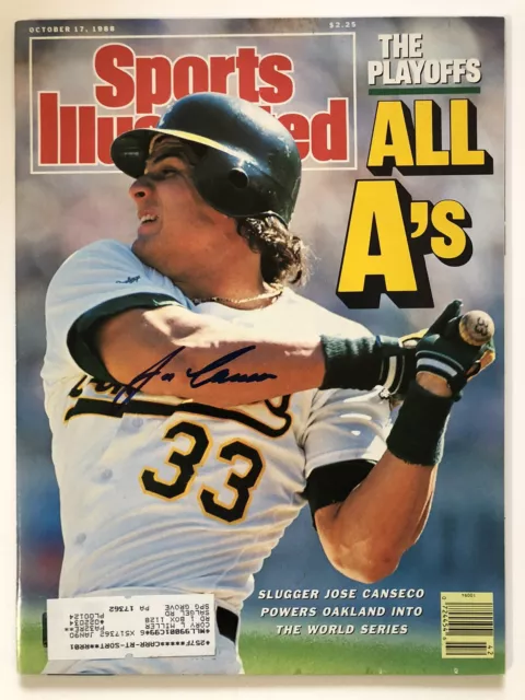 Jose Canseco Oakland A`s Signed 1988 Sports Illustrated Magazine Authentic