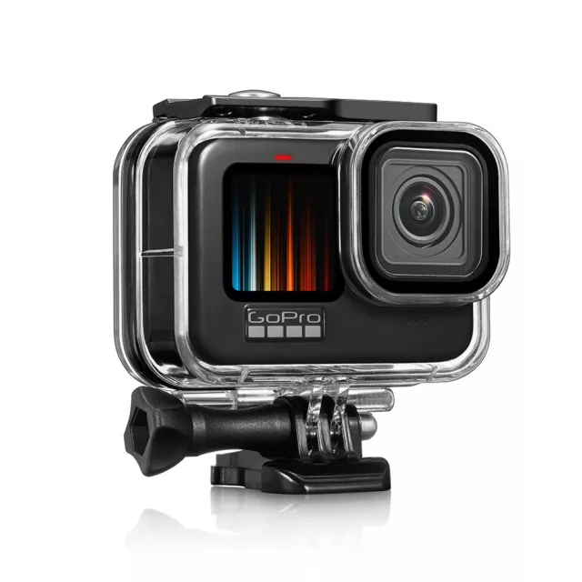 Para Gopro Hero 11 10 9 Funda Carcasa Impermeable Subacuática Negra < 3