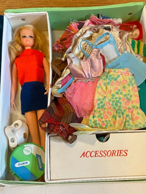 Vintage Mod Barbie Live Action PJ Doll w/Case & Clothes Lot