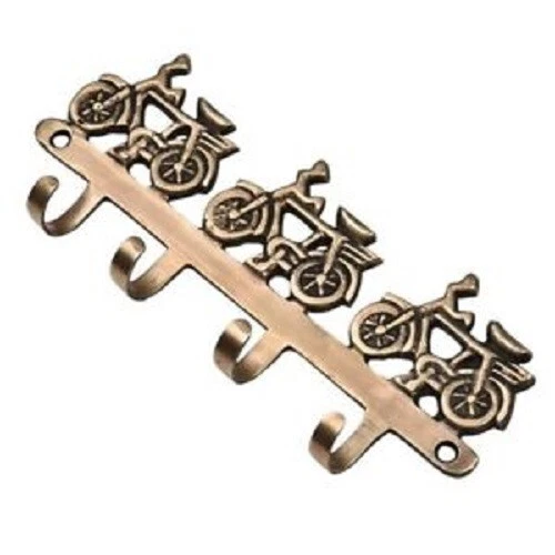Brass Antique Wall Hooks Coat Hanger Key Holder Hook Cycles Gold Vintage Hanging