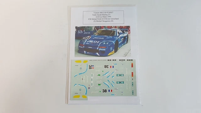 VENTURI 500 #38 1994 24H DU MANS PROVENCE MOULAGE Kit Monté K929 1/43. EUR 55,00 - IT