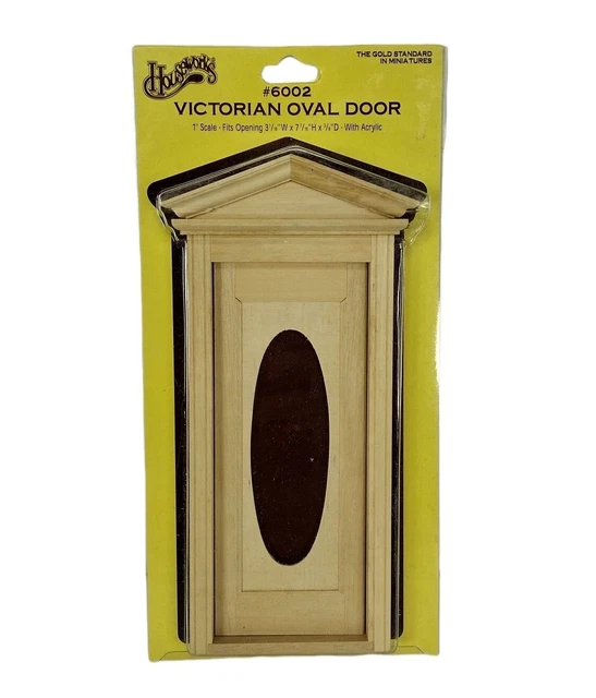 Housework's #6002 Victorian Oval Wooden Doll House Door 1" Scale Miniatures NIP