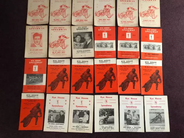 Speedway programmes x 24 Rye House 1960s