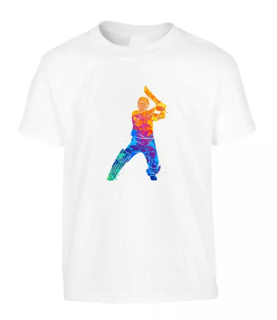 Cricket Kid's Boy T-Shirt Cricketer Bat Cool Team Birthday Gift Idea Sport Crazy