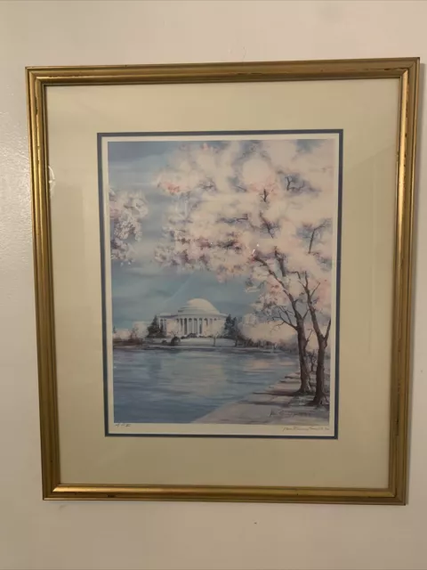 Signed print of The Jefferson Memorial by Jean Ranney Smith, Washington DC USA