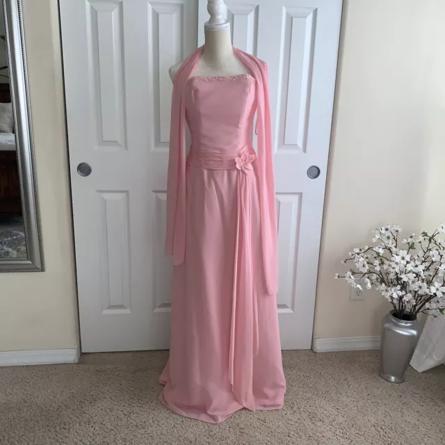 Formal Evening Gown Prom/bridesmaid Pink Dress Size 10