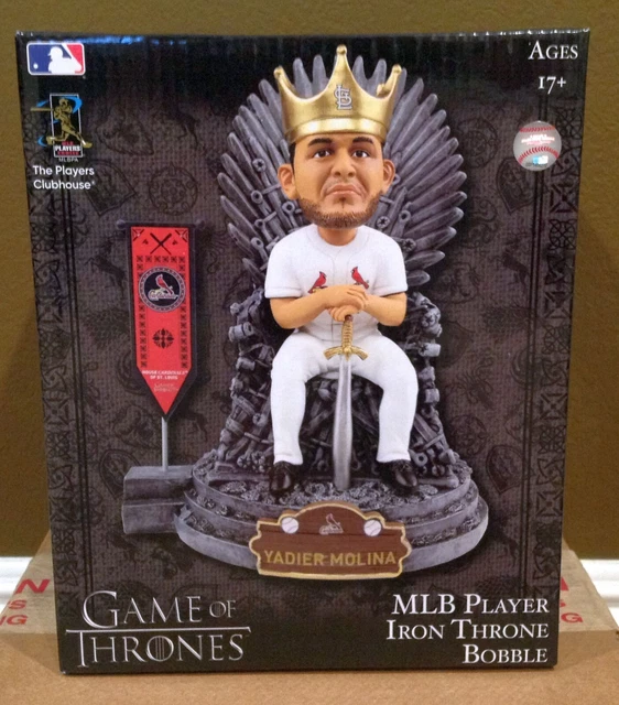 Yadier Molina 2019 Game of Thrones Bobblehead Sitting on Iron Throne FOCO