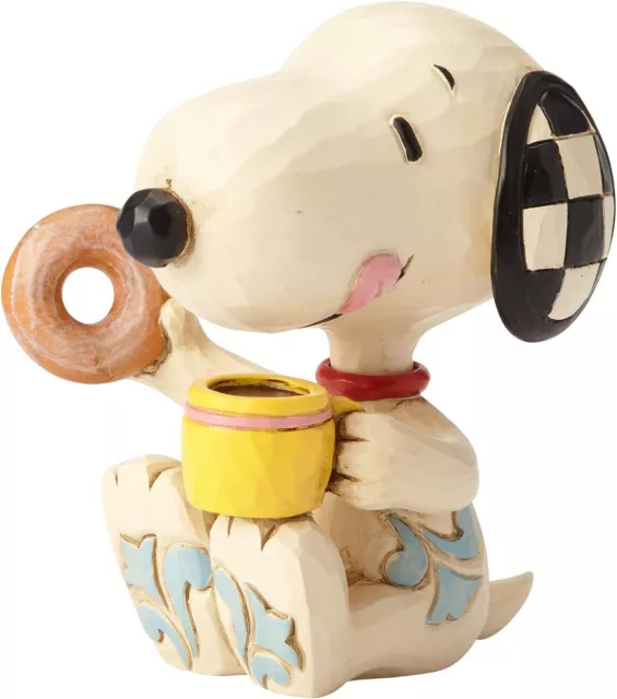 Jim Shore Peanuts Snoopy Donuts and Coffee Miniature Figurine Enesco NEW in Box