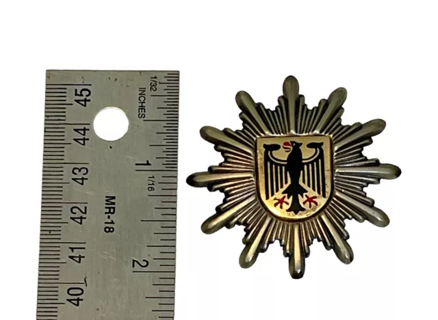 Vtg German Eagle Crest Deutschland Germany Flag Panzer Cross Shield Badge OLC