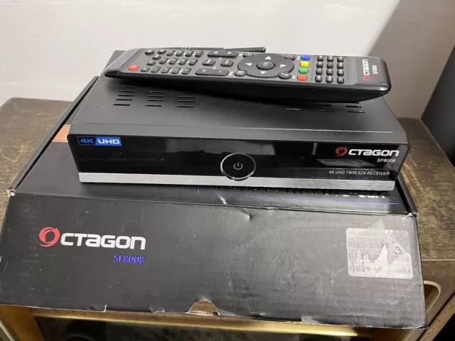 Octagon SF8008 4K UHD Sat Receiver Linux E2 H.265 DVB-SX Single Twin Combo DVB-C