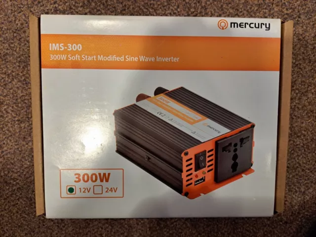 Mercury Soft Start Pure Sine Wave Inverters - 12Vdc 300W - IPS300-12