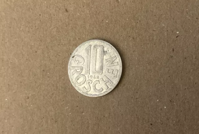 1962 Austria Republic Osterreich 10 Groschen Coin
