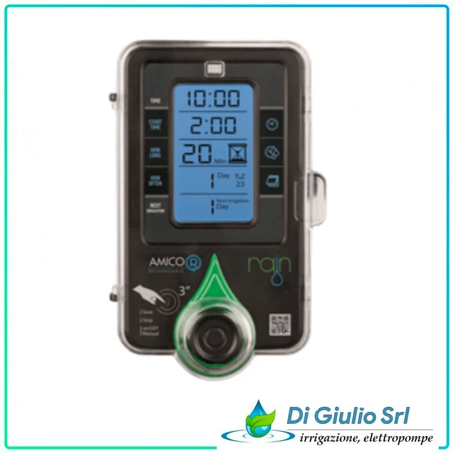 Programmatore Rain Amico R 1 Zona Con Batteria Al Litio Ricaricabile Irrigazione