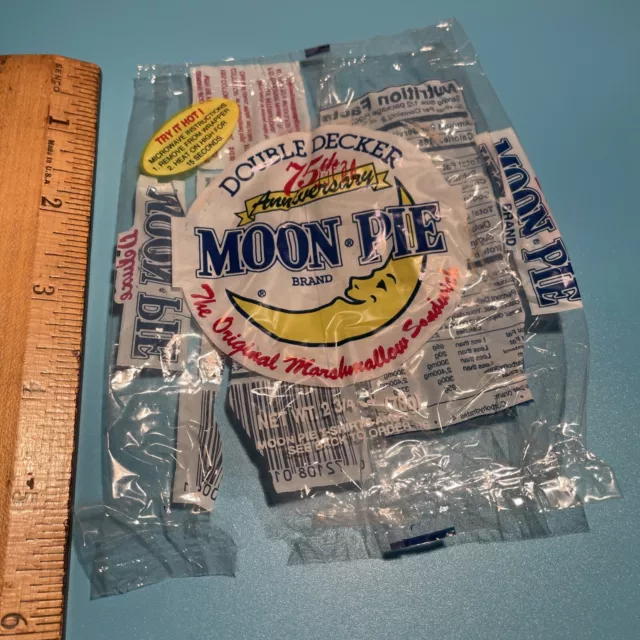 **RARE**ORIGINAL VINTAGE 1992 CELLOPHANE WRAPPER FOR MOON PIE 75th ANNIVERSARY