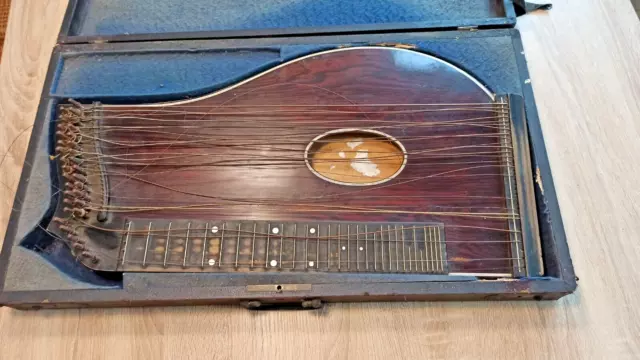 Zither Heaven Black Walnut Bowed Psaltery w/22 Strings made in the