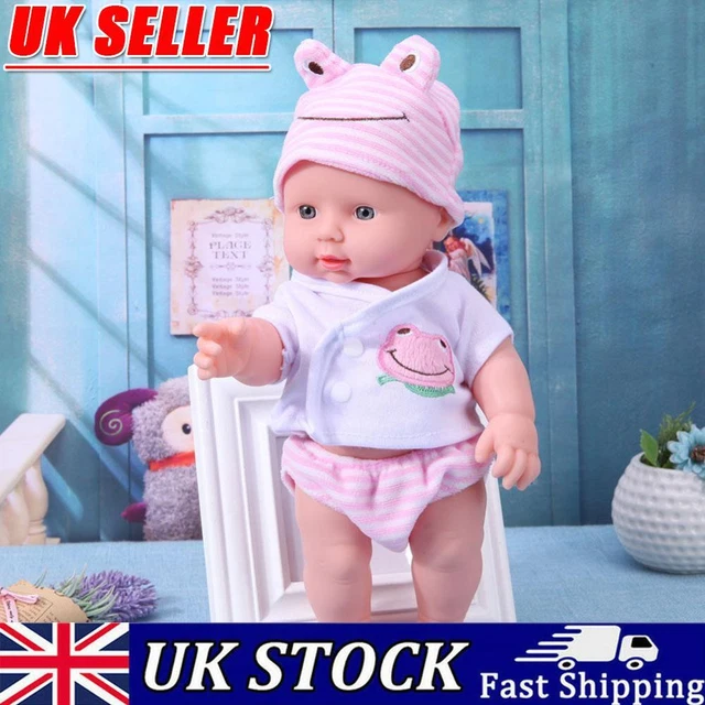 30cm Finished Doll Washable PVC 3D Prop Doll Baby Companion Toys (Pink)