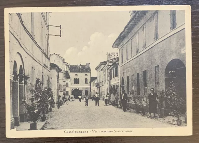 Bella Cartolina CASTELPONZONE Cremona Via Scaccabarozzi - FG VG 1953