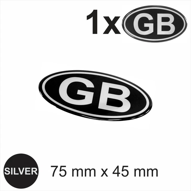 JakeDesigns Triumph Style 'T' Sticker Decal - 50mm Black & Grey High Gloss Domed Gel - Made In UK