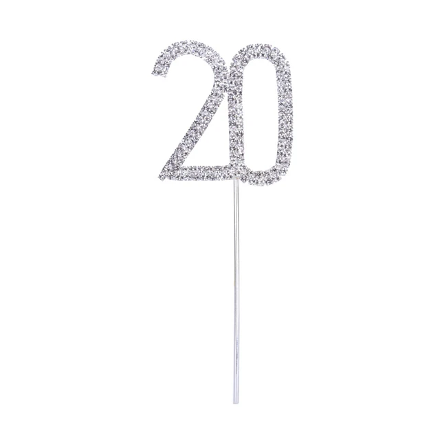 20 Th Colgador de pasteles para 20 cumpleaños aniversario tapa de pastel taza de cartón