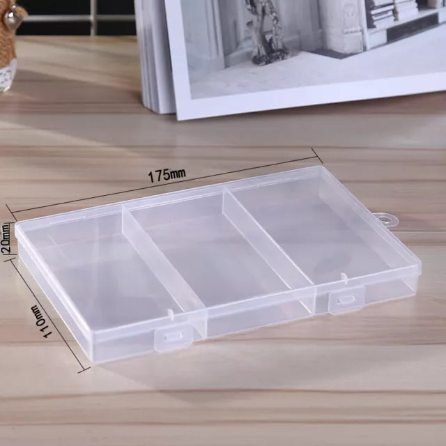 3 Fach Kunststoff Klar Schmuck Aufbewahrungsbox Perlen Container Case Organizer