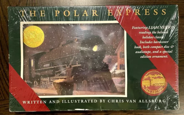 VINTAGE THE POLAR EXPRESS Chris Van Allsburg Liam Neeson CD 15th Anniversary Set