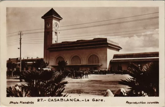 CPA AK MAROC CASABLANCA - La gare (117930)