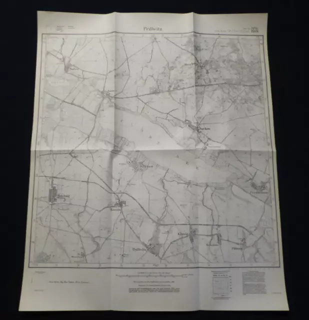 Landkarte Meßtischblatt 2856 Prillwitz / Przelewice in Pommern, Krs. Pyritz 1945