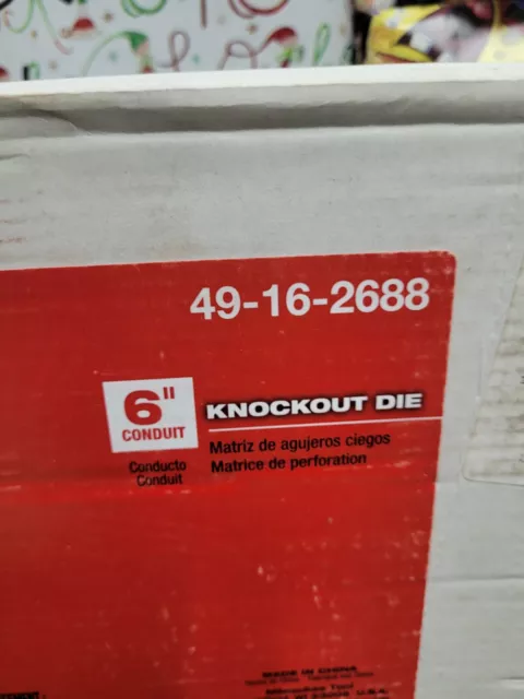 Milwaukee 49-16-2688  EXACT 6" Knockout Conduit Die New In Box Free Shipping 3