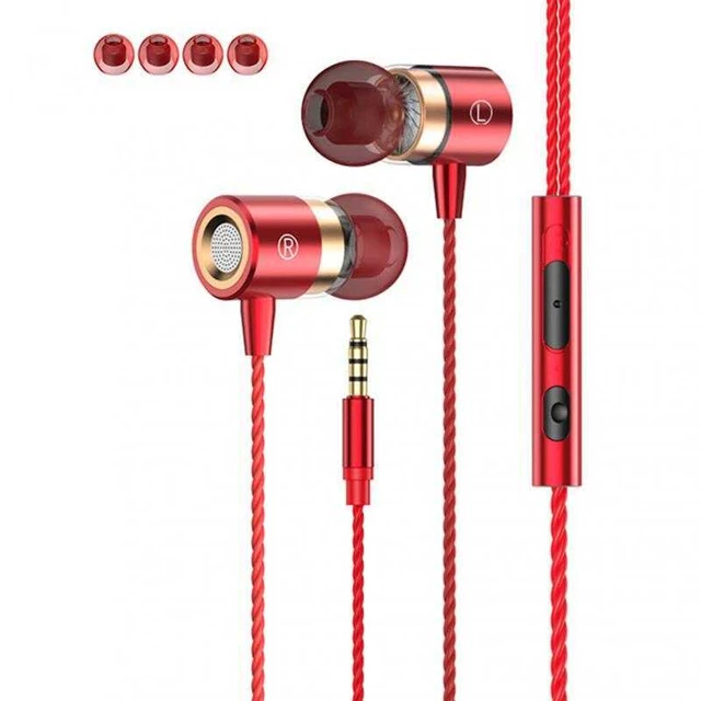 Earphone In-ear Low Game Latency 3.5mm Plug Subwoofer Wired Headphone Portable