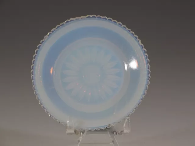 EAPG Lacy Boston Sandwich Opalescent Sunburst Flint Glass Cup Plate c.1850 No.3
