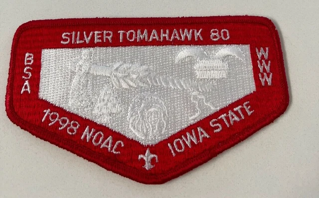 Boy Scout OA 80 Silver Tomahawk Lodge Flap S-16 1998 NOAC