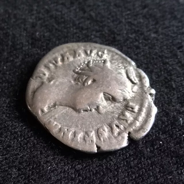 Diva Faustina Senior Silver Denarius 147 AD Roman Coin 3