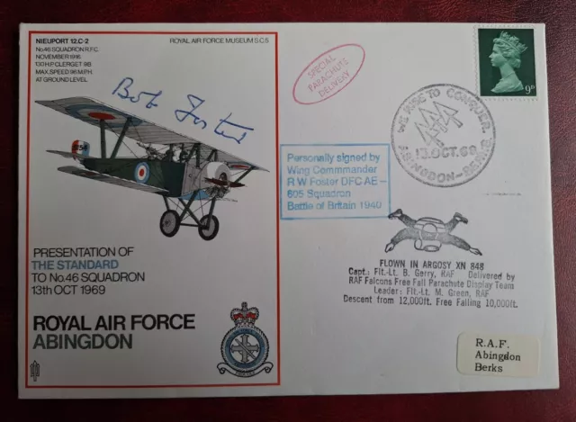 Battle Of Britain Bob Foster Signed First Day Cover FDC RAF Pilot