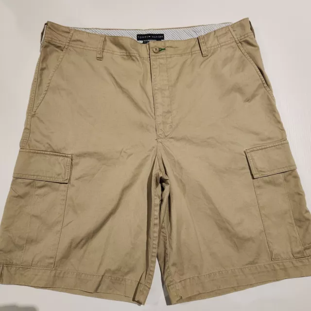 Tommy Hilfiger Mens Beige Khaki Baggy Cargo Shorts Size 38 Great Cond Free Post