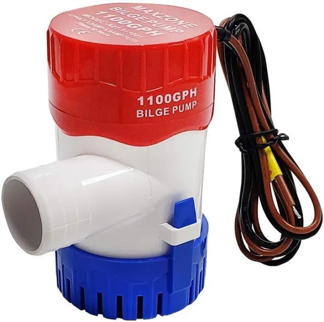 1100GPH 12V Electric Marine Submersible Bilge Sump Water Pump for Boat 3/4" Hose