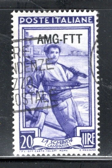 Italy Trieste Post Europe  Overprint A.m.g. F.t.t. Stamp Used Lot 739Axa