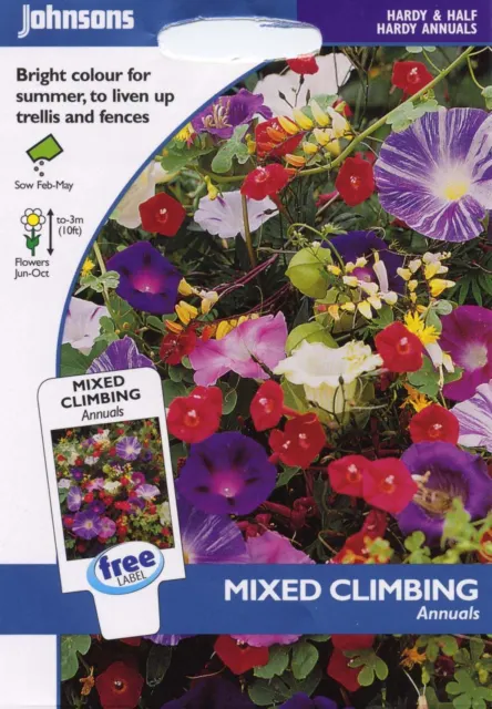 Johnsons Seeds - Pictorial Pack - Flower - Mixed Climbing Annuals